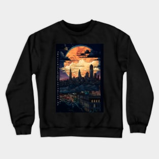 Bear Down Tucson City of Champions Anime Skyline Crewneck Sweatshirt